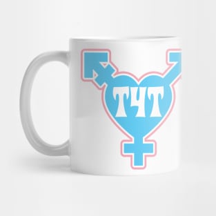 T4T - Transgender symbol- Blue - Valentines Trans Pride Mug